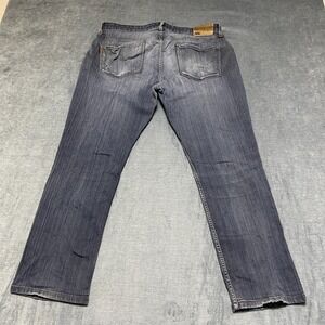 Paige Federal Jeans Mens 33x30 Blue Denim Cotton Dark Wash Slim Fit Straight Leg